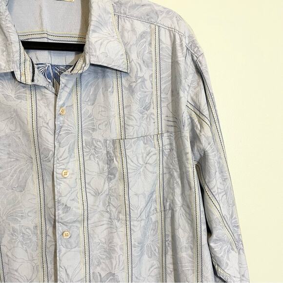 Tommy Bahama Men's Long Sleeve Silk Blend Hawaiian Button Down Size XL - Picture 3 of 14